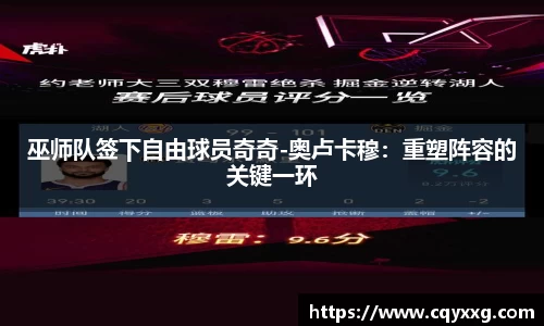 巫师队签下自由球员奇奇-奥卢卡穆：重塑阵容的关键一环