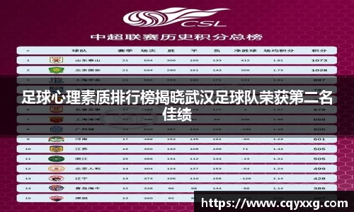 足球心理素质排行榜揭晓武汉足球队荣获第二名佳绩