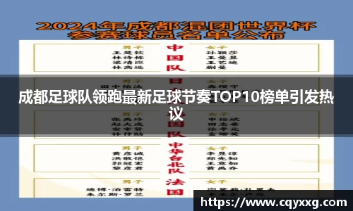 成都足球队领跑最新足球节奏TOP10榜单引发热议