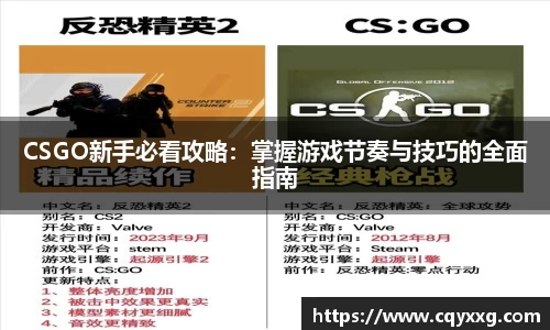 CSGO新手必看攻略：掌握游戏节奏与技巧的全面指南