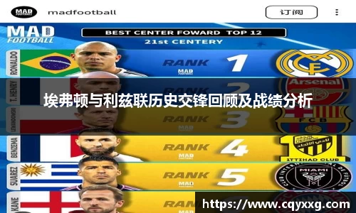 埃弗顿与利兹联历史交锋回顾及战绩分析